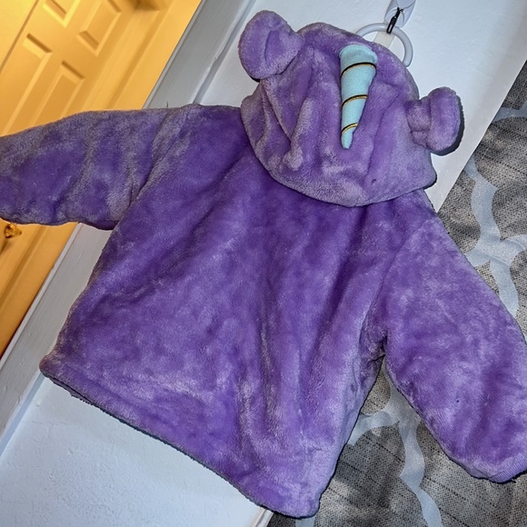 THE CHILDRENS PLACE BRAND UNICORN FLEECE HOODED SWEATER SIZE 3-6M - Picture 1 of 11